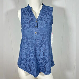 Siren Lily Maternity Lace Top Size S Sleeveless Floral